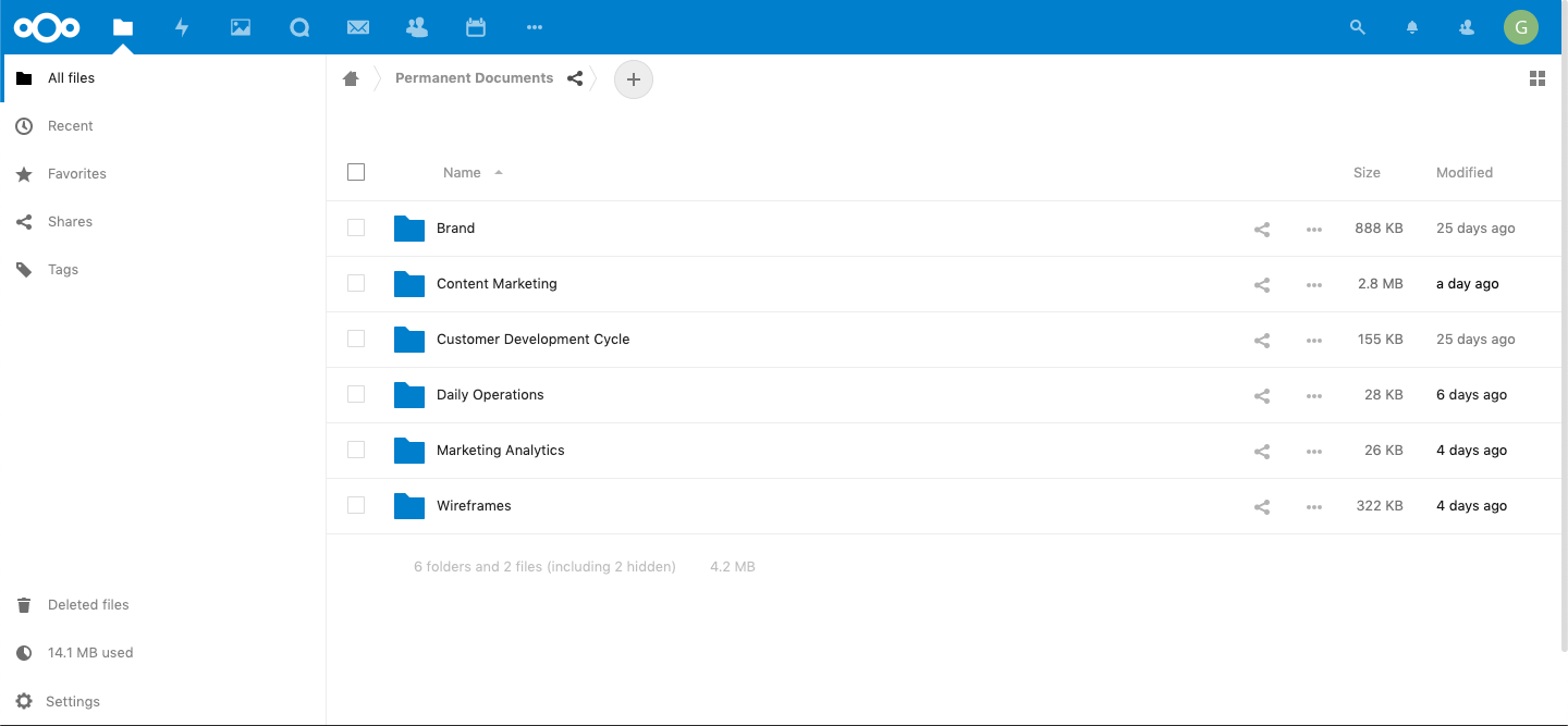 Nextcloud’s team workspaces address a familiar table tennis club problem